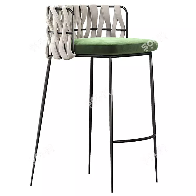 Modern LoftDesign Bar Stool 3D model image 2