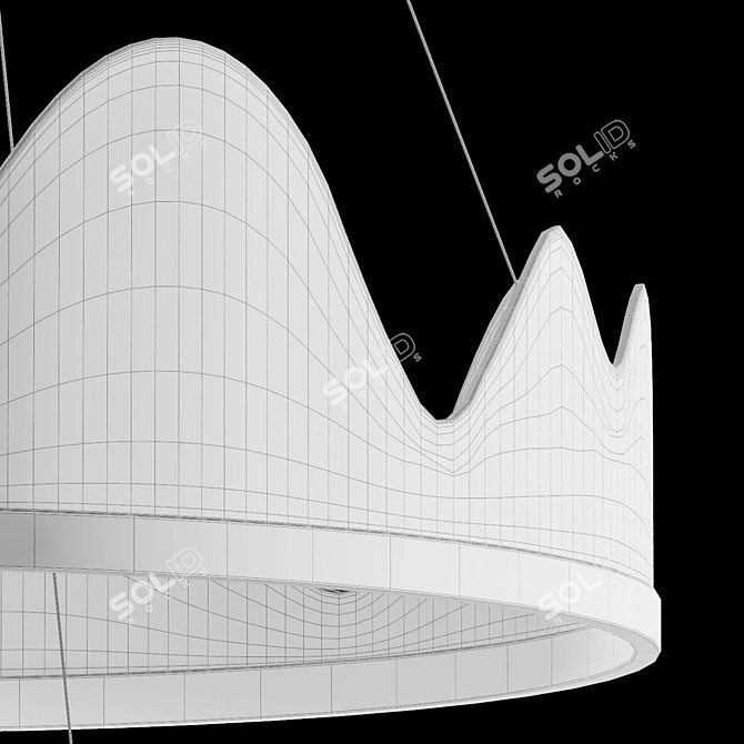 Embossed Chandelier: REGINA L 3D model image 6