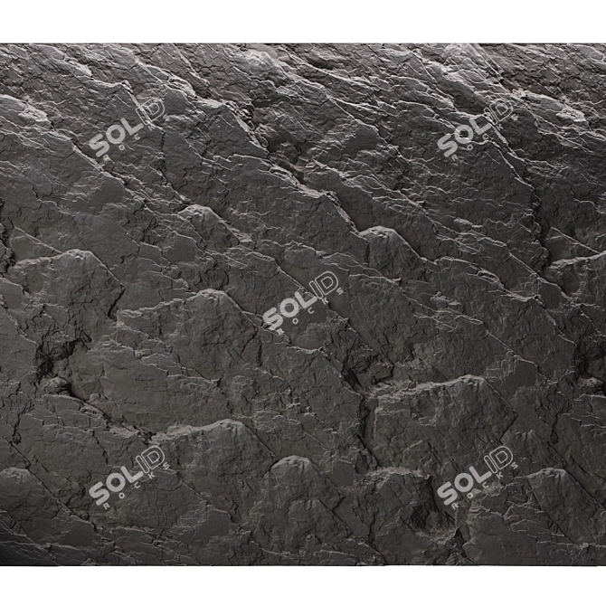 RockScape Cliff Wall №49: Seamless High-Res Textures 3D model image 1