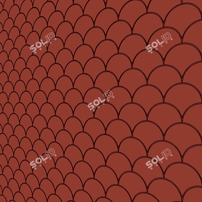 Soho Collection Fish Scale Tiles 3D model image 6