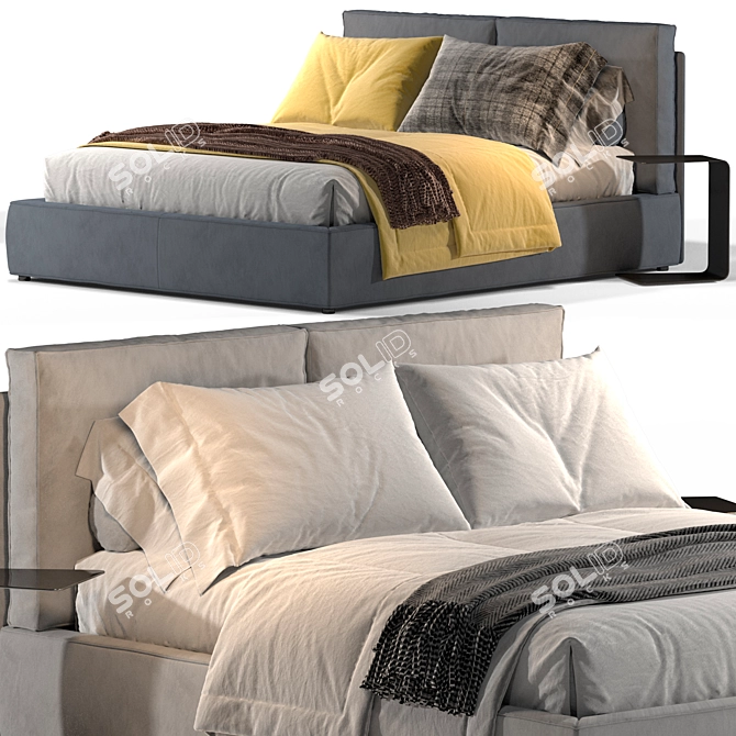 Modern Minimalist Felis George Bed 3D model image 2