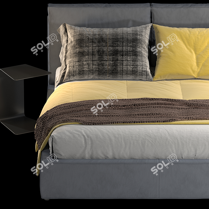 Modern Minimalist Felis George Bed 3D model image 6