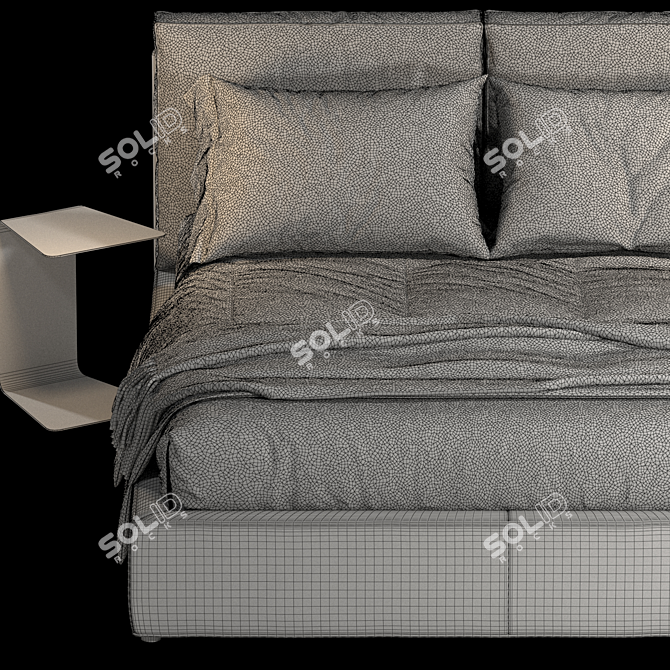 Modern Minimalist Felis George Bed 3D model image 7