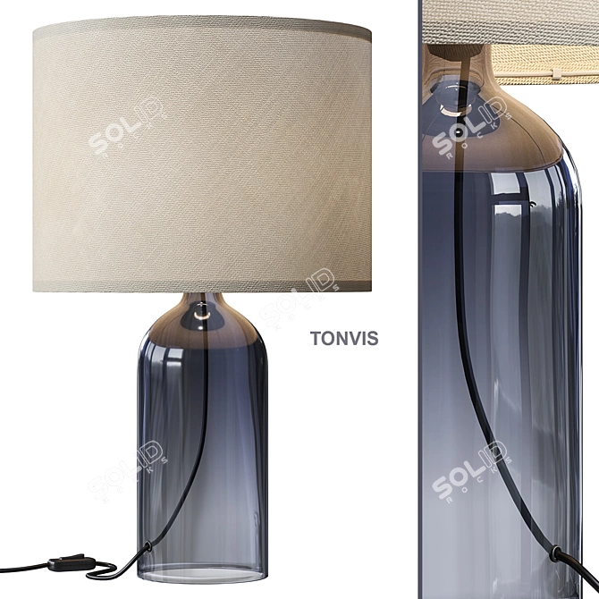 TONVIS Modern Glass Table Lamp 3D model image 1