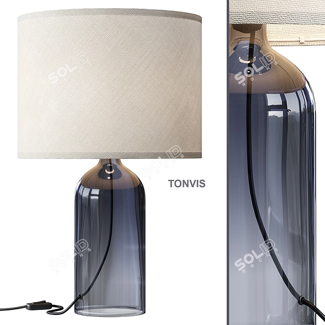 TONVIS Modern Glass Table Lamp 3D model image 4