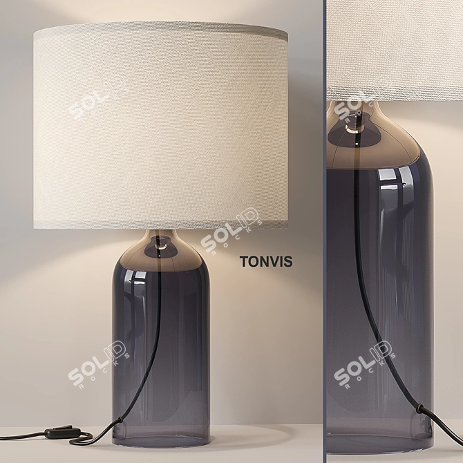 TONVIS Modern Glass Table Lamp 3D model image 5