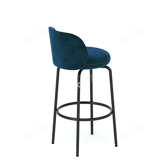 Sleek Merwyn Stool: Modern Design, Millimeter Precision 3D model image 3