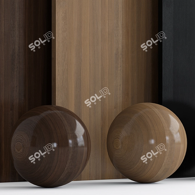 Wood 15: Trio of Materials 3D model image 1