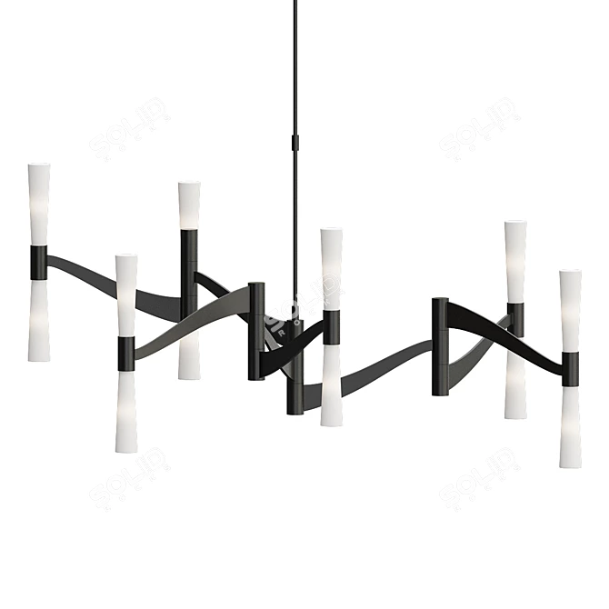 Elegant Brenta Grande Chandelier 3D model image 1