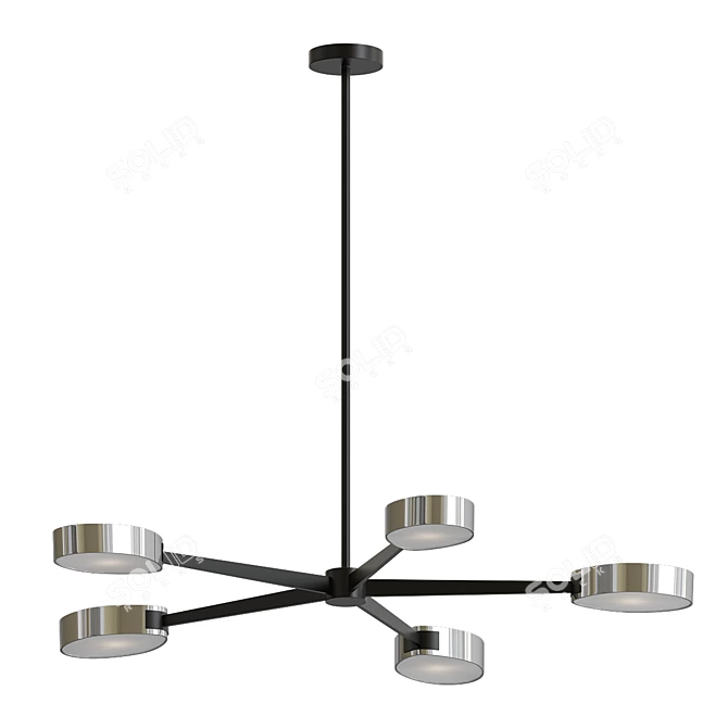 Elegant Allisio 5-Light Chandelier 3D model image 1