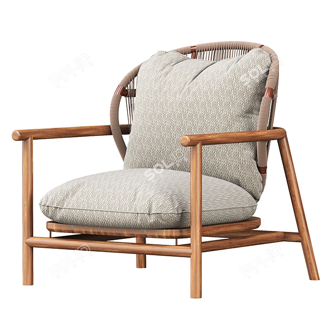 Gloster Fern Contemporary Armchair 3D model image 1