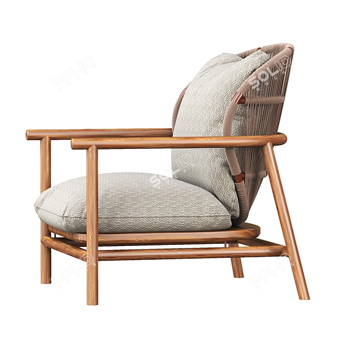 Gloster Fern Contemporary Armchair 3D model image 4