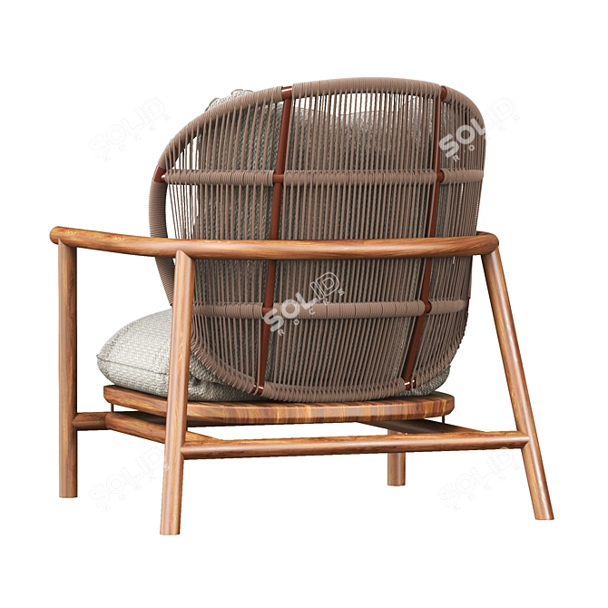 Gloster Fern Contemporary Armchair 3D model image 5