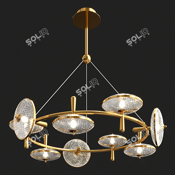 Elegant CECILIA Chandelier: Captivating Illumination 3D model image 1