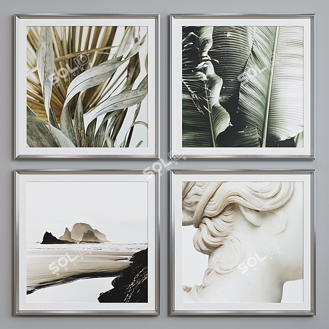 Modern Classic Picture Frame Set 3D model image 4