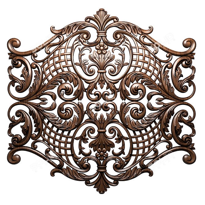 Wood Carving Design 5612 3D model image 1