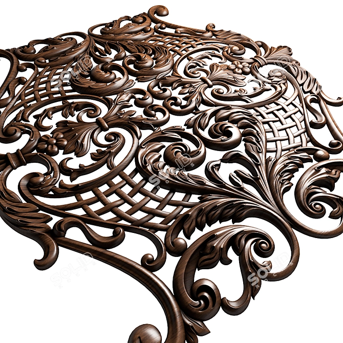 Wood Carving Design 5612 3D model image 2