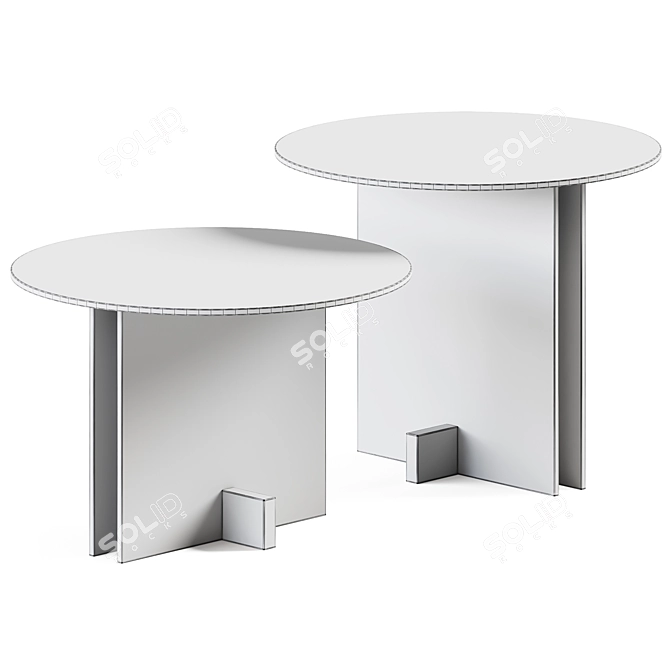 Sleek Glass Table: Vidro 3D model image 2