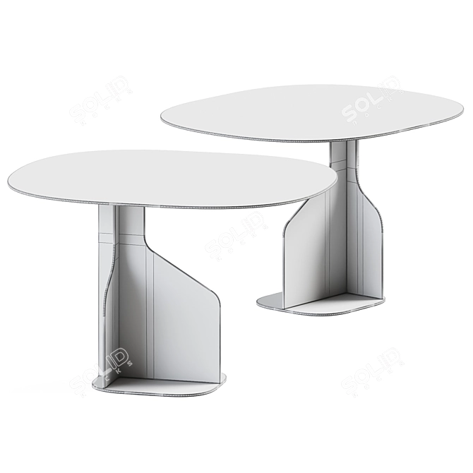 Sleek Plane coffee table 3D model image 2