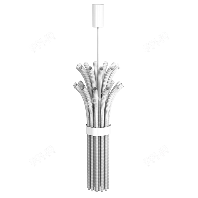Luxury Contemporary Pendant Chandelier 3D model image 3