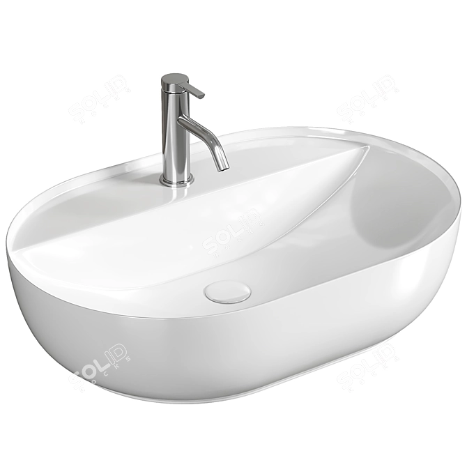Duravit Luv 60cm Sink: Sleek & Stylish 3D model image 1