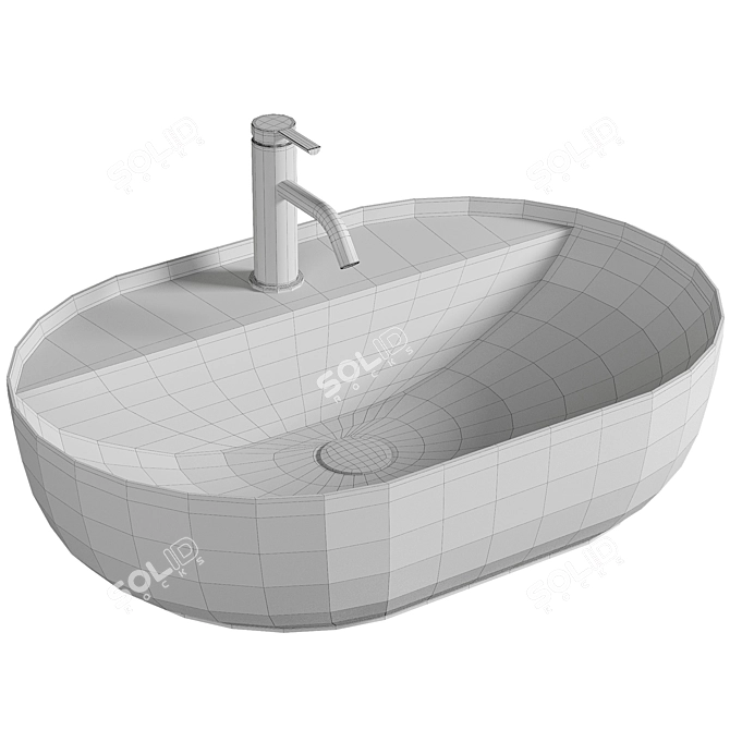 Duravit Luv 60cm Sink: Sleek & Stylish 3D model image 2