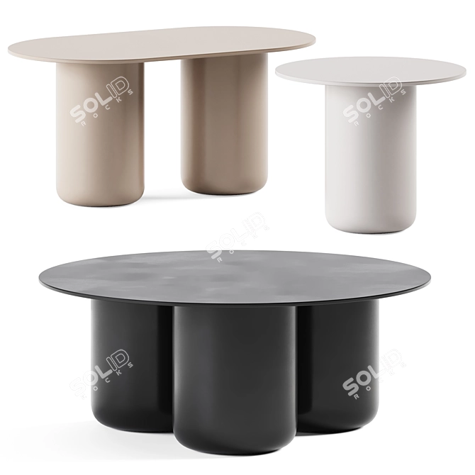 Elegant Sequence Coffee Tables 3D model image 1