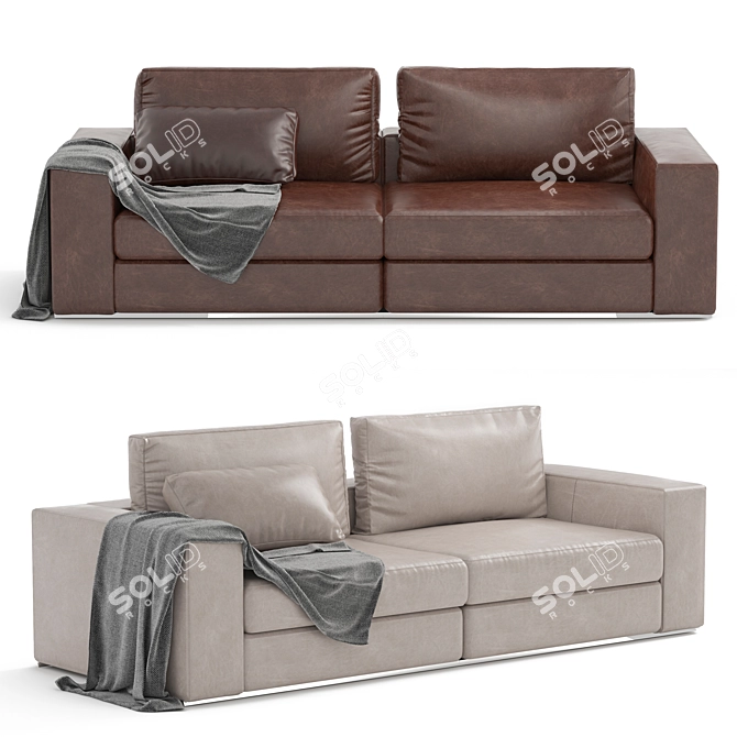 Modern Natuzzi Italia 2-Seater Sofa 3D model image 2