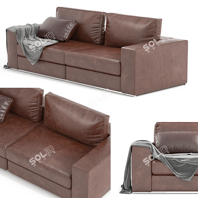 Modern Natuzzi Italia 2-Seater Sofa 3D model image 3