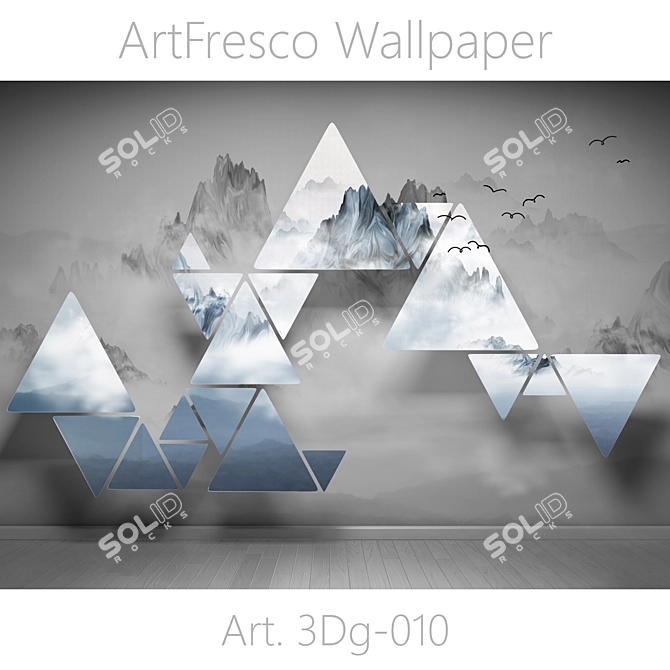 Seamless 3D ArtFresco Wallpaper 3D model image 1