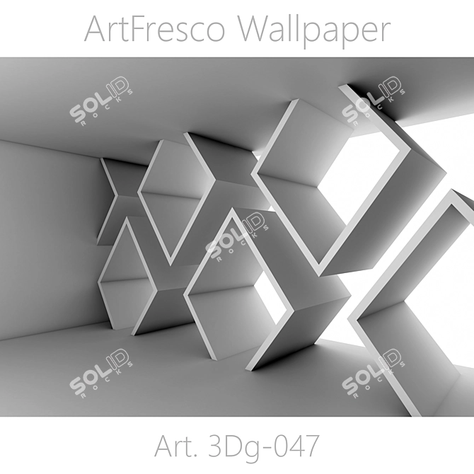 Title: ArtFresco Seamless 3D Photo Wallpaper - Stunning Design 3D model image 1