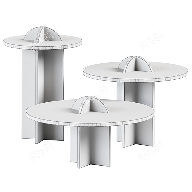 Elegant Testatonda Coffee Table 3D model image 2