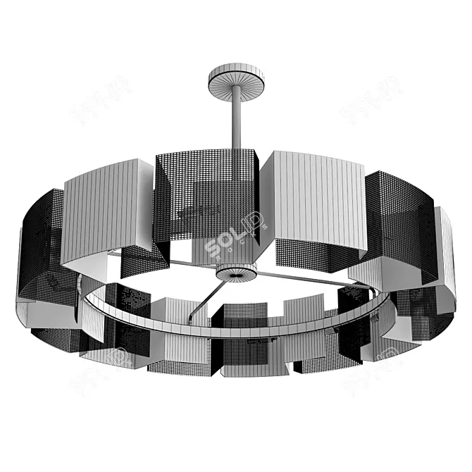 Elegant Crystal Chandelier - 100 cm 3D model image 2