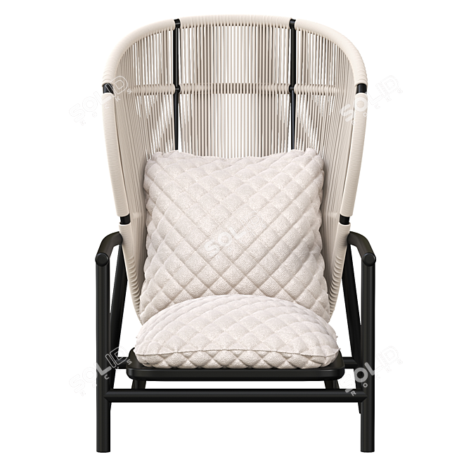 Elegant Fern Armchair 3D model image 3