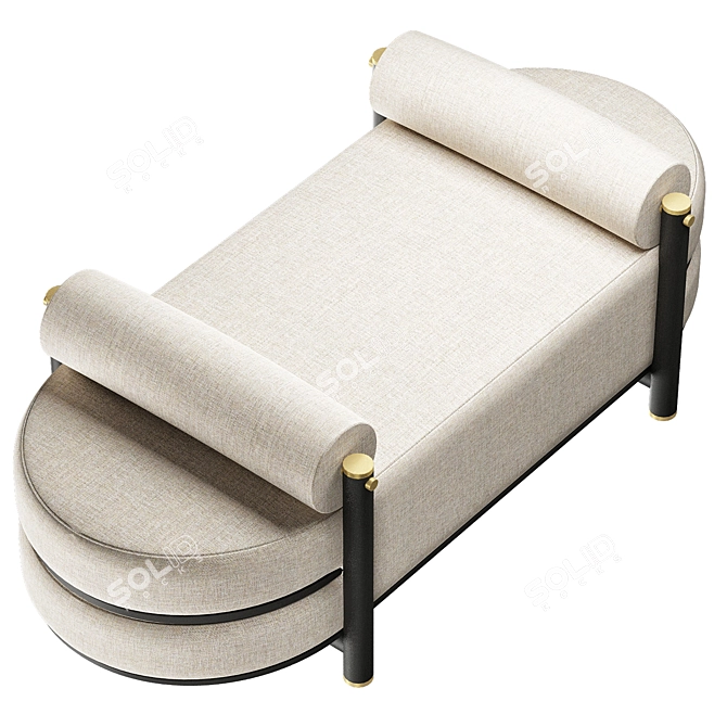 Hallstatt Bench: Stylish and Functional 3D model image 2