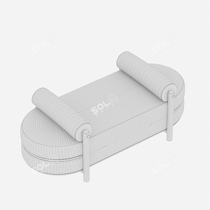 Hallstatt Bench: Stylish and Functional 3D model image 3