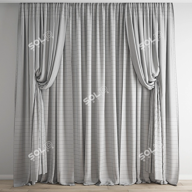 Poly Curtain Model | High Quality 3D | Multiple Formats 3D model image 3