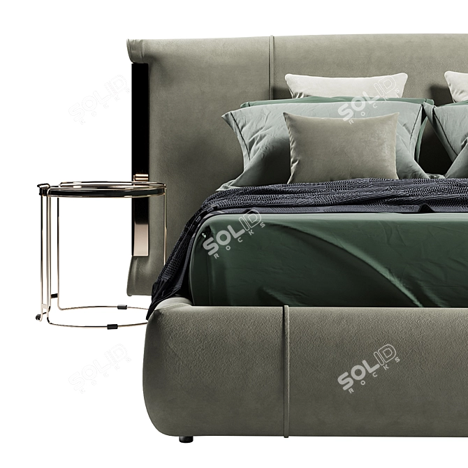 Flou Amal Double Bed - Stylish and Spacious 3D model image 4