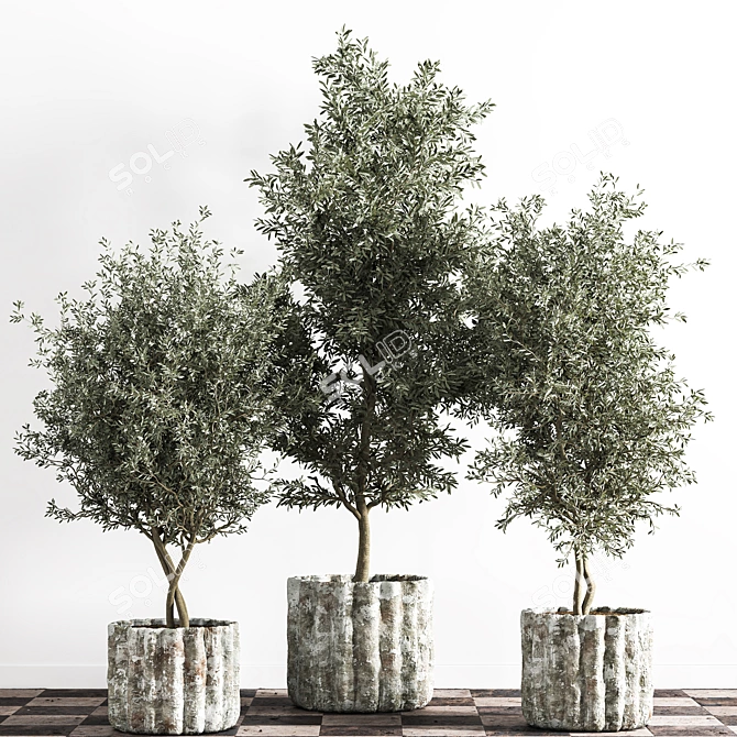 Sleek Plant Stand for Indoor Greenery 3D model image 3