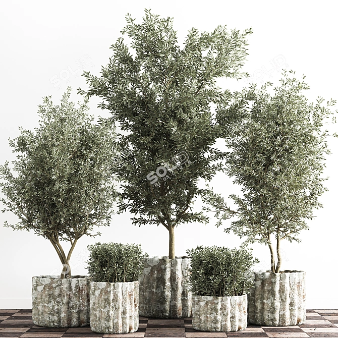 Sleek Plant Stand for Indoor Greenery 3D model image 4