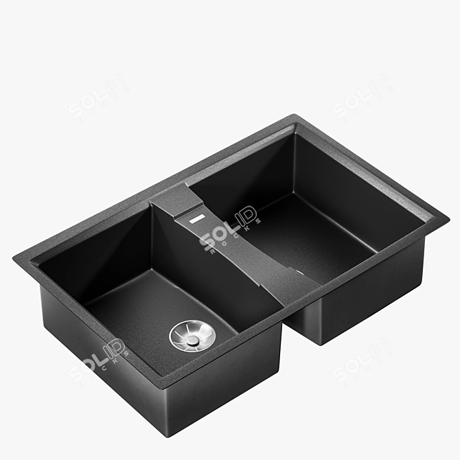 Elegant Blanco LEXA 8 Sink 3D model image 2