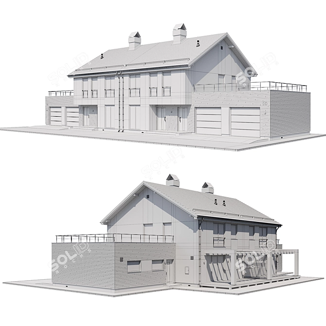 Cozy Cottage Retreat 3D model image 2