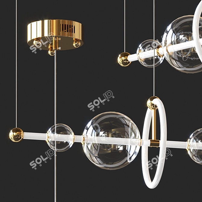 Sleek Sessa Pendant Light 3D model image 3