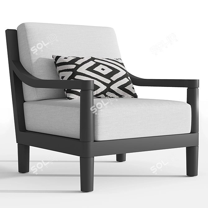 Restoration Hardware Miramar Aluminum Lounge Chair 3D model image 1