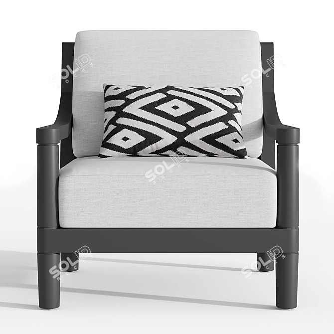 Restoration Hardware Miramar Aluminum Lounge Chair 3D model image 2