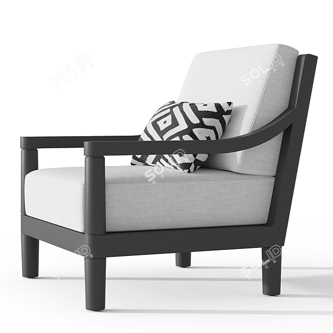 Restoration Hardware Miramar Aluminum Lounge Chair 3D model image 3