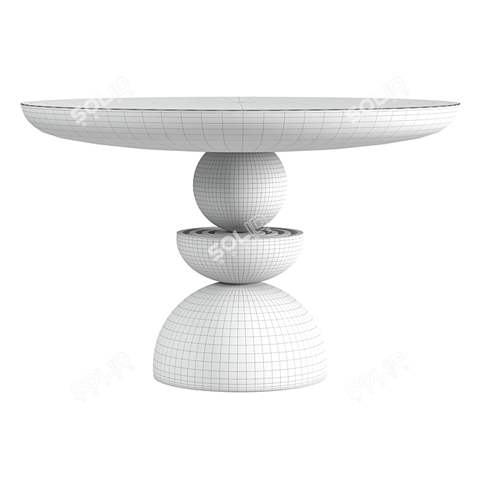 Sleek Sonali Dining Table 3D model image 2