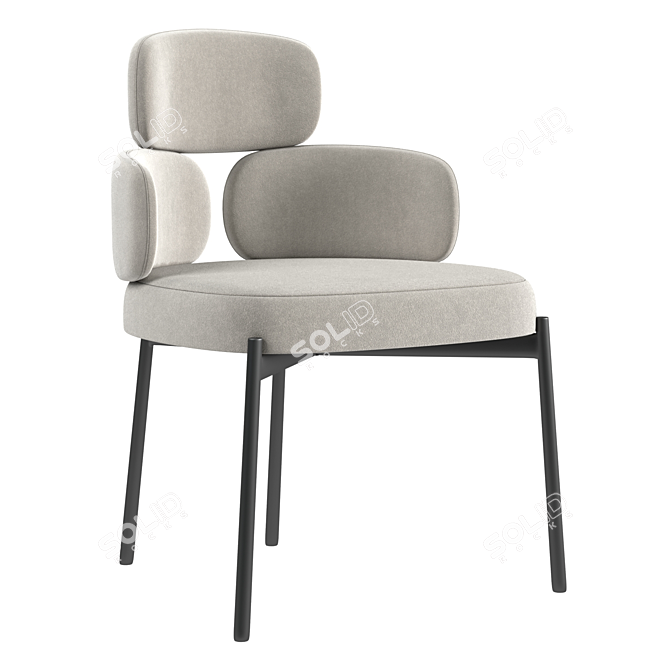 Elegant Meridiani SYLVIE Dining Chair 3D model image 1