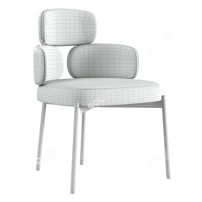 Elegant Meridiani SYLVIE Dining Chair 3D model image 2