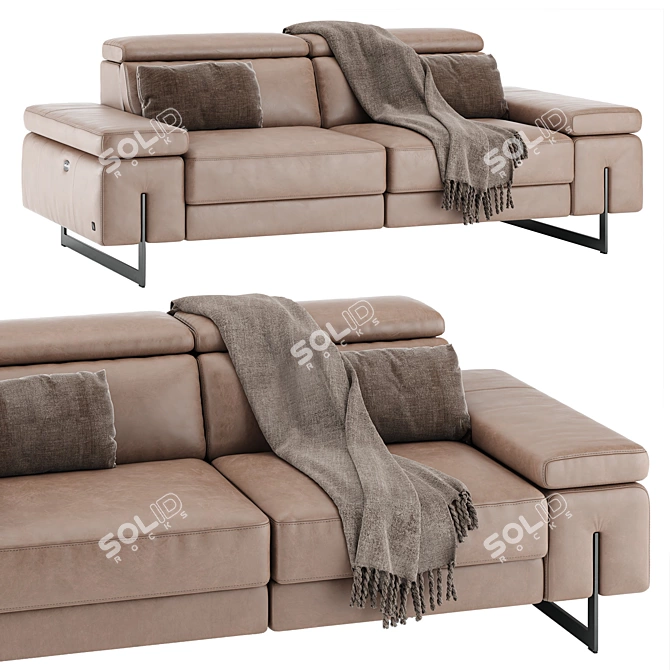 Elegant Electric Motion Sofa 3D model image 1